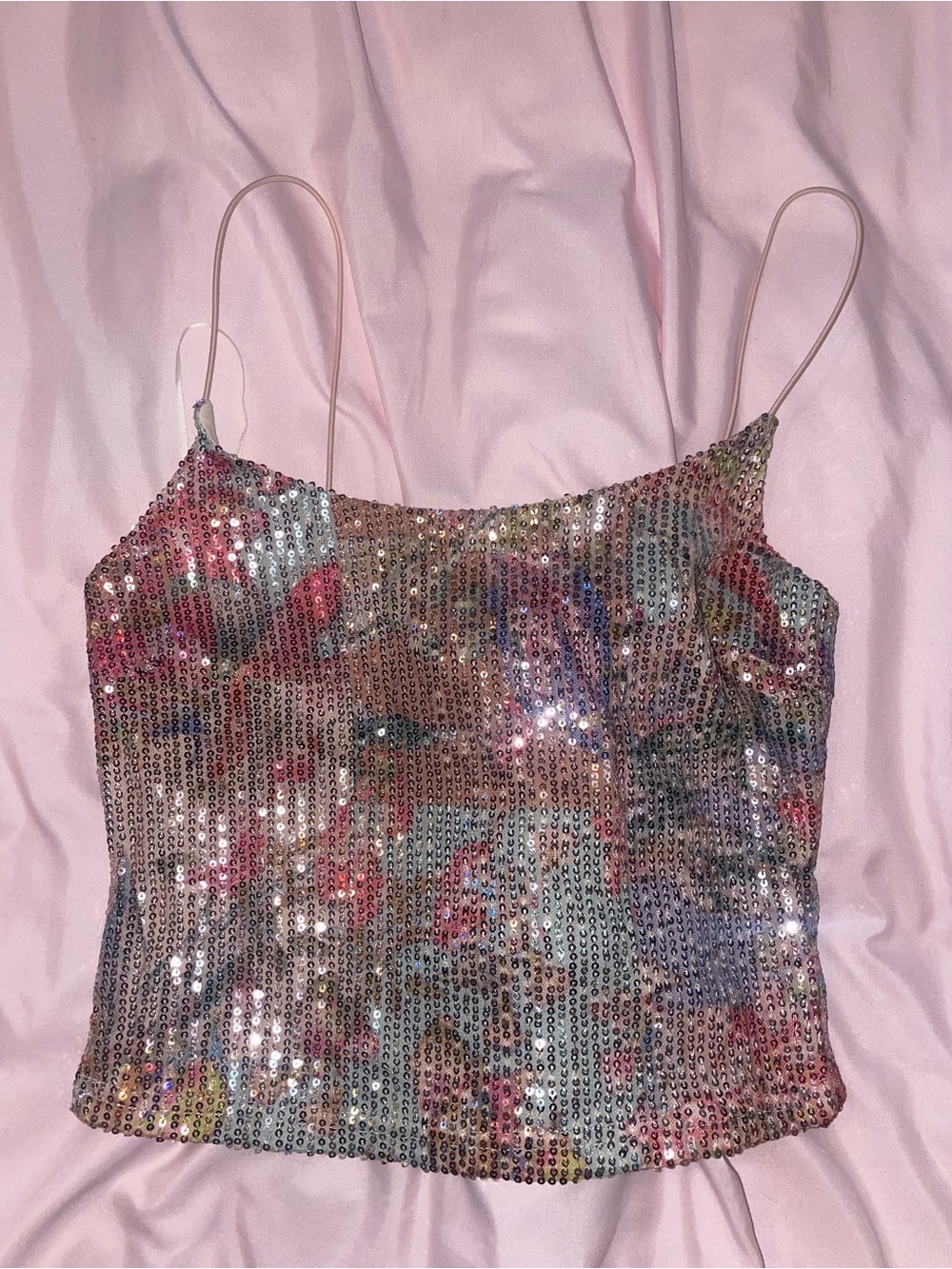 Fashion Nova Multicolor Sequin Cami Top